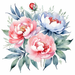 Peony Flower Clipart 