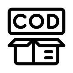 cash on delivery line icon