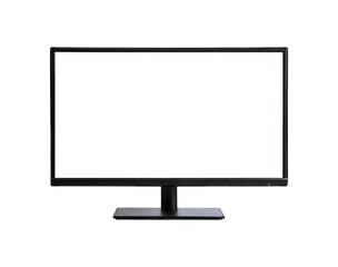 LCD computer blank screen copy space for text on transparent background cutout PNG