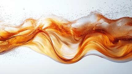 Golden liquid swirl abstract art - generative ai