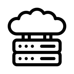 cloud storage line icon