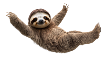 Sloth, wildlife, mammal on transparent background