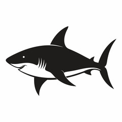 shark isolated on white, shark vector illustration, shark  with roots vector art, shark silhouette, shark  tree vector icon, shark  line art, eps
