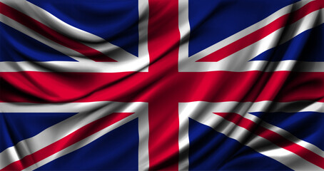 United Kingdom Flag waving. Vector illustration.