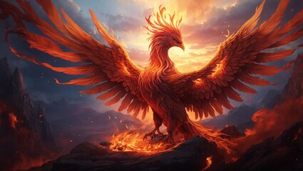 Phoenix Rising from Ashes