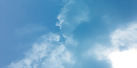 sunny sky blue light watercolor background. Aquarelle painting brush effect card paper textured canvas cloudy smoke space for text, entertaining card, template. aquamarine color graphics illustration