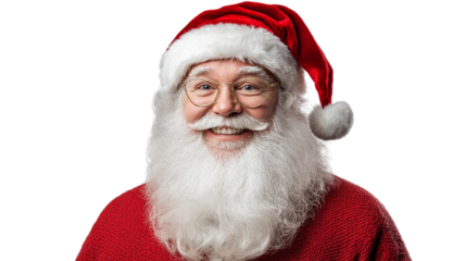 Santa Claus on white isolated on transparent background