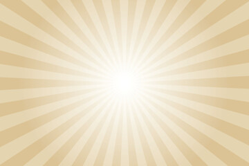 Obraz premium Sunburst background with brown sun ray. Pattern of starburst. Abstract chamomile brown texture with light of sunburst. Radial beam of sunlight. Retro background with flash. Design of sunbeams. Vector.