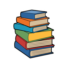 Stack of books vector isolated illustration design