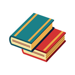 Stack of books vector isolated illustration design