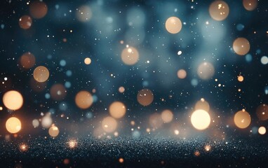 Abstract Vintage Bokeh Lights on a Dark Velvet Background