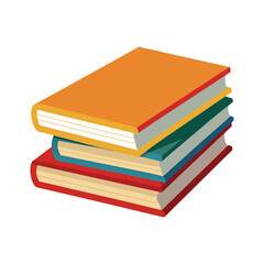 Stack of books vector isolated illustration design