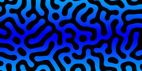 Abstract Turing organic wallpaper with background. Turing reaction diffusion monochrome seamless pattern with chaotic motion. Natural seamless line pattern. Linear design with biological shapes.