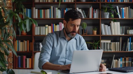 The man with a laptop