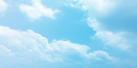 Obraz premium sunny sky blue light watercolor background. Aquarelle painting brush effect card paper textured canvas cloudy smoke space for text, entertaining card, template. aquamarine color graphics illustration