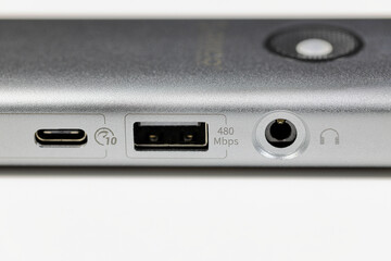 Obraz premium Hight performance USB3 type C and USB2 type A with audio port on docking station of new model premium notebook computer.