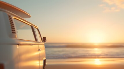 Fototapeta premium van on the beach