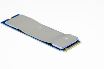 Thin silicone thermal pad or thermal gasket used on NVME SSD for Cooling.