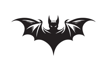 Halloween bat silhouette vector illustration
