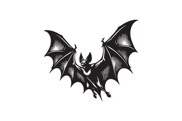 Halloween bat silhouette vector illustration