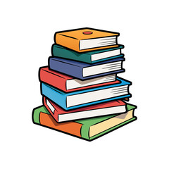 Stack of books vector isolated illustration design