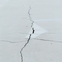 Abstract Cracked Pavement Texture After Earthquake - Natural Disaster Background