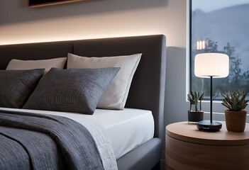 Smart Bedroom Serenity: Voice-Controlled Warm Lighting.