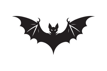 Halloween bat silhouette vector illustration
