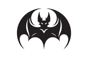 Halloween bat silhouette vector illustration