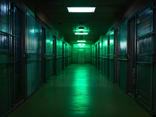 Obraz premium Empty prison cell 