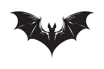 Halloween bat silhouette vector illustration