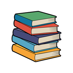 Stack of books vector isolated illustration design