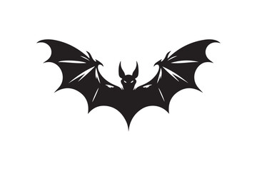 Halloween bat silhouette vector illustration