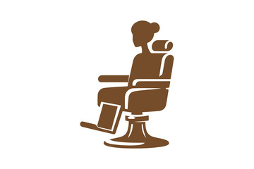 the barber salon chair silhouette illustration vector