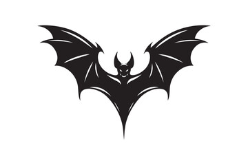 Halloween bat silhouette vector illustration