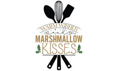 Warm wishes and marshmallow kisses, new Christmas design