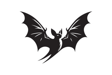 Halloween bat silhouette vector illustration