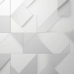 Obraz premium A Symmetrical Arrangement of Geometric Shapes Creating an Elegant and Cohesive Pattern with a Subtle Depth Effect on a Monochrome Canvas