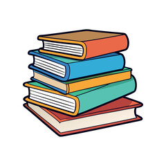 Stack of books vector isolated illustration design