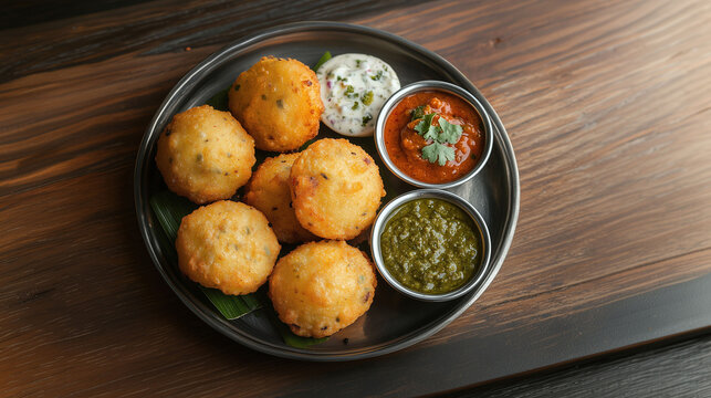 Bonda with chutney Indian snacks | Vada | Chutney | Sambar | South indian bonda | Medhu Bonda