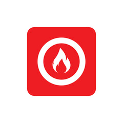 Firefighter icon flat design