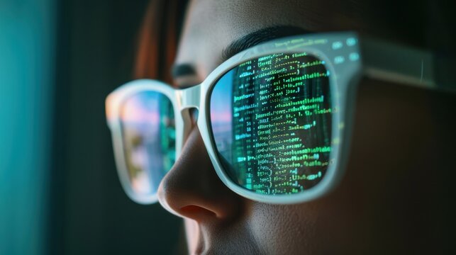 a coder's reflective glasses