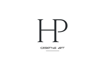 HP, PH, H, P abstract letters logo monogram