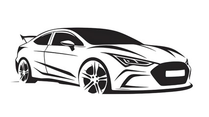 Fototapeta premium super sport car background with copy space, generic and brandless model car.