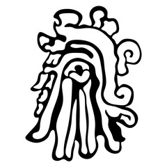 Gallo en glifo azteca