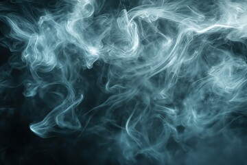 A background featuring delicate and ethereal smoke patterns, swirling and curling against a dark backdrop