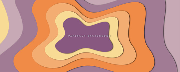 elegant papercut colorfull business background decorative design vector.