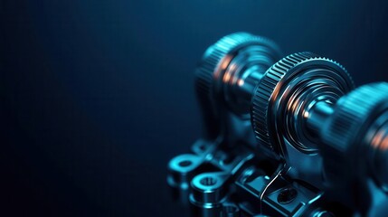 Engine crankshaft with dynamic analysis, mechanical design, 3D illustration