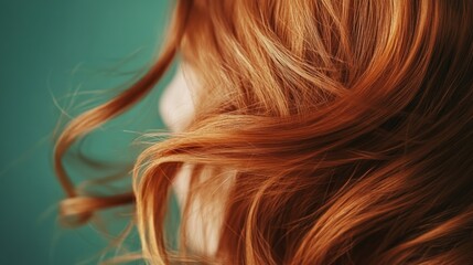 Naklejka premium Close-up shot of ginger hair.