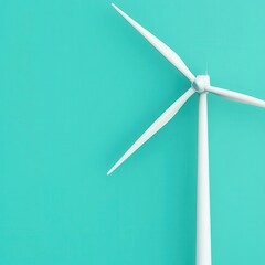 Wind turbine with load analysis, mechanical engineering design, 3D illustration